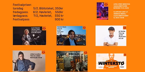 Vise og lyrikkfestivalen 26- Festivalpass