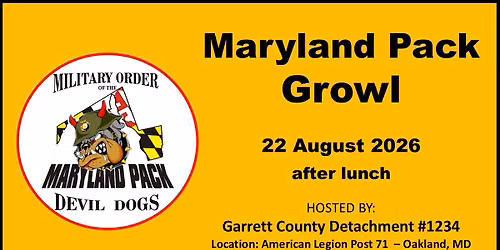 Maryland Pack Growl - AUGUST 2026