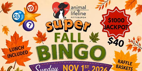 Animal Lifeline Fall Bingo 