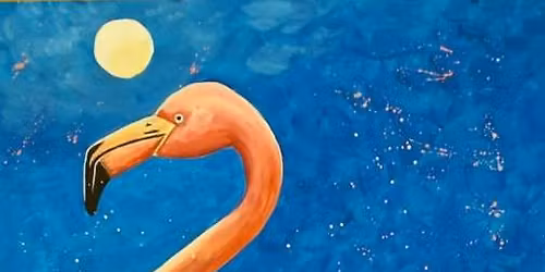 Kreat\u00edv K\u00e1v\u00e9 szegedi akrilfest\u00e9s: Flaming\u00f3