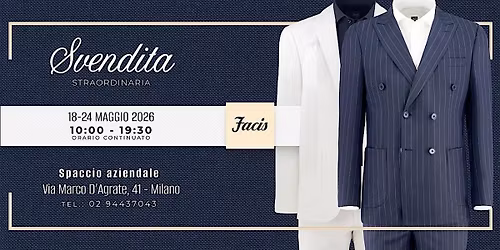 Private Sale FACIS a Milano - Abbigliamento Uomo