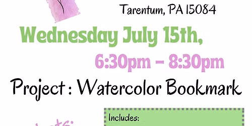 Designing with Drinks - Watercolor Bookmark