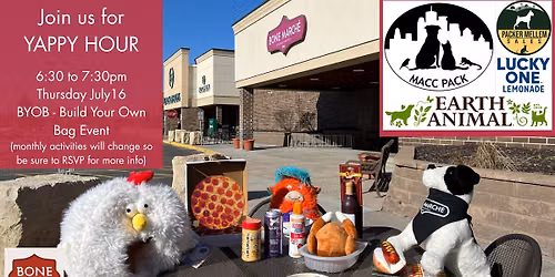 July Yappy Hour with MACC Pack - featuring Packer Mellem Sales, Earth Animal & Lucky One Lemonade