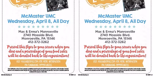 McMasters United Methodist Church FUNdraiser