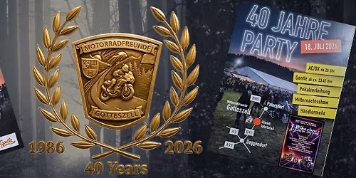 Sommerparty 2026 40 Jahre MF Gotteszell 