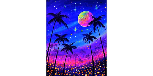 Blacklight Tropical Sunset - Paint and Sip in Fishkill | Classpop!\u2122