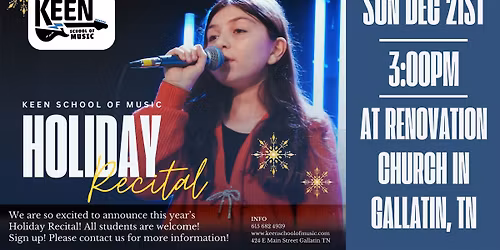 Keen School of Music Holiday Recital