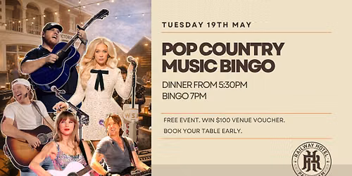 Pop Country Music Bingo | Free Event