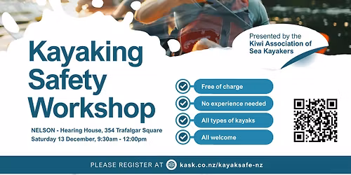 NELSON - KayakSafe NZ paddling safety workshop - FREE of charge