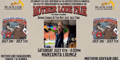 Denise Choate & The Not Just Jazz Trio at The 2026 Mother Lode Fair