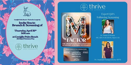 Coniglio x Thrive for Longevity: The M Factor Screening & Community Brunch