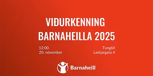 Vi\u00f0urkenning Barnaheilla 2025