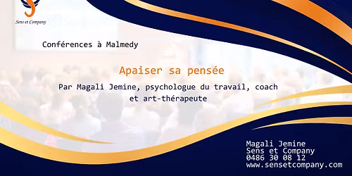 Conf\u00e9rence : Apaiser sa pens\u00e9e