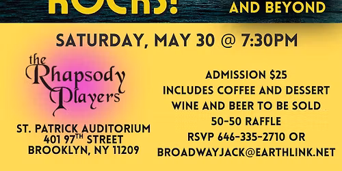 The Rhapsody Players "Brooklyn Rocks" Rock, Pop, and Soul Hits from the 60's 70's 80's and Beyond!!