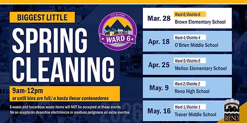 Biggest Little Spring Cleaning Event - Ward 6