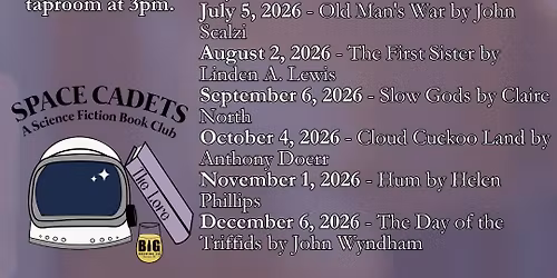 Space Cadets Sci-Fi Book Club at Beer Is Good Brewing Co. 