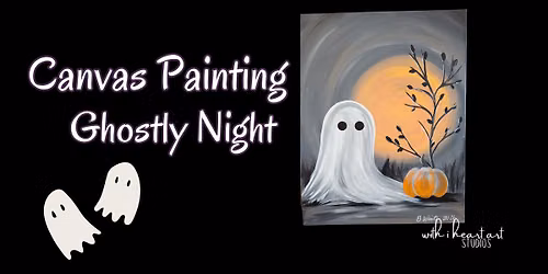Ghostly Night Canvas Painting