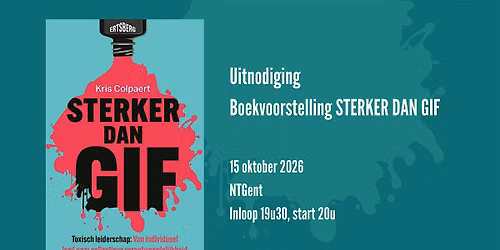 Boekvoorstelling 'Sterker dan gif'