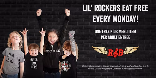 Kids Eat Free - Every Monday!