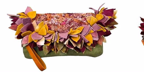 Rug Hooked Sunflower Clutch \u2013 February 7