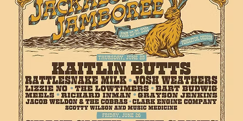 Jackalope Jamboree: Shane Smith and The Saints  Summer Dean & Ellis Bullard - Friday