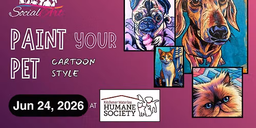KW Humane Society - Jun 24 - Paint Your Pet (Cartoon Style)