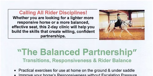 The Balanced Partnership - Transitions, Responsiveness & Rider Balance