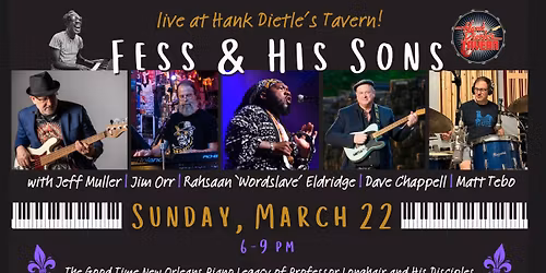 Fess & His Sons \u2022 Music of Professor Longhair & his disciples @Hank Dietle's Tavern