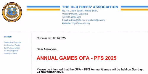 Annual Games OFA - PFS 2025