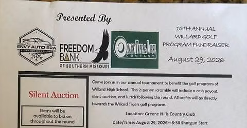 16th Annual Willard Golf Programs Fundraiser Tournament