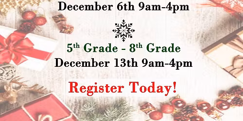 KidSenses Hands-On Holidays Camp 5th-8th