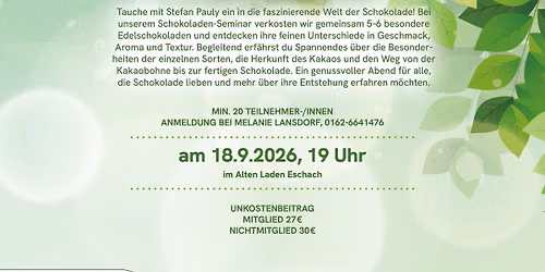 Schokoladen-Seminar incl. Tasting