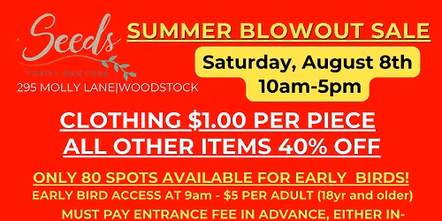 Summer Blowout Sale