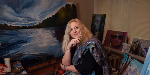 Heather Pant Rivers and Rocks Painting Workshop Calgary