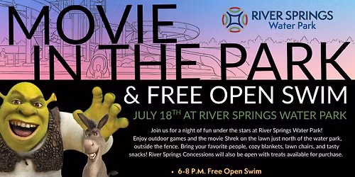 Movie in the Park & Free Open Swim