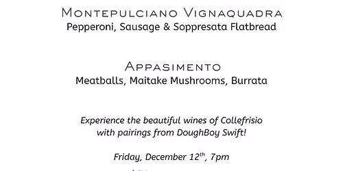 Collefrisio Winemaker Dinner w/ Amadeo de Luca