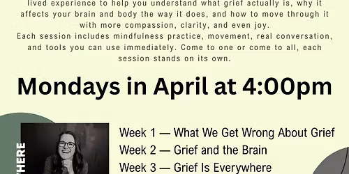 Grief Literacy Workshops with Morgan Motsinger at Tillamook Library