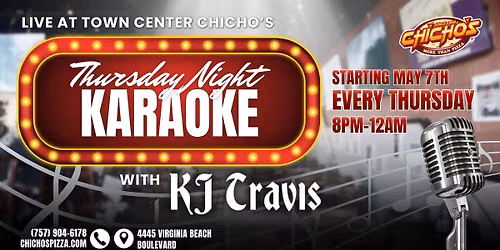 \ud83c\udfa4\ud83c\udf55 Karaoke Night with KJ Travis! \ud83c\udf55\ud83c\udfa4