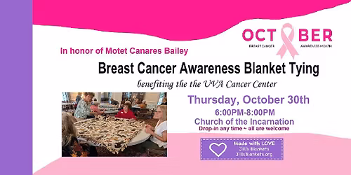Breast Cancer Awareness Blanket Tying