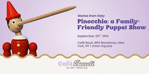 Pinocchio: A Family-Friendly Puppet Show at Caf\u00e9 Bauli
