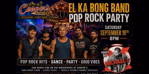 El Ka Bong Rocks  Cooper's Saturday September 19th! w DJ Michael T!