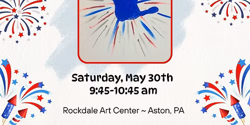 Firework Handprint Canvas Painting