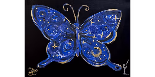 Celestial Night Butterfly - Paint and Sip in Houston | Classpop!\u2122
