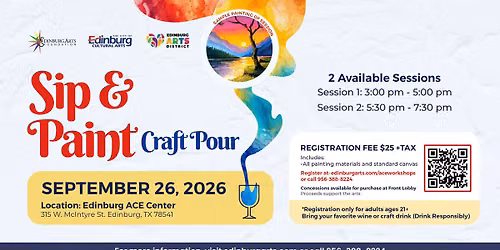 Sip and Paint: Craft Pour | September 26th