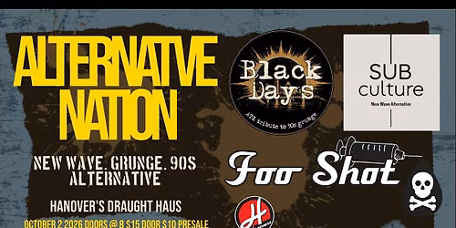 Alternative Nation Grunge Night @ Hanovers Pflugerville