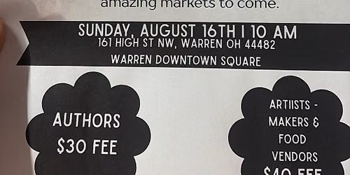 Indie Author and Artist market! Over 40 vendors!