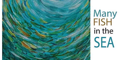 Beginners acrylic " Many Fish in the Sea"