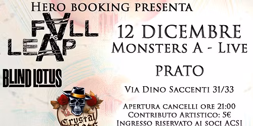 FALL AS LEAP + BLIND LOTUS + CRYSTAL BULLETS | Monsters A Live (Prato)