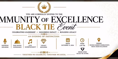 Community of Excellence Black Tie Event