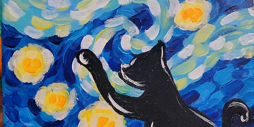 Paint Night 850 at Central Purr Paint and Sip with the cats!